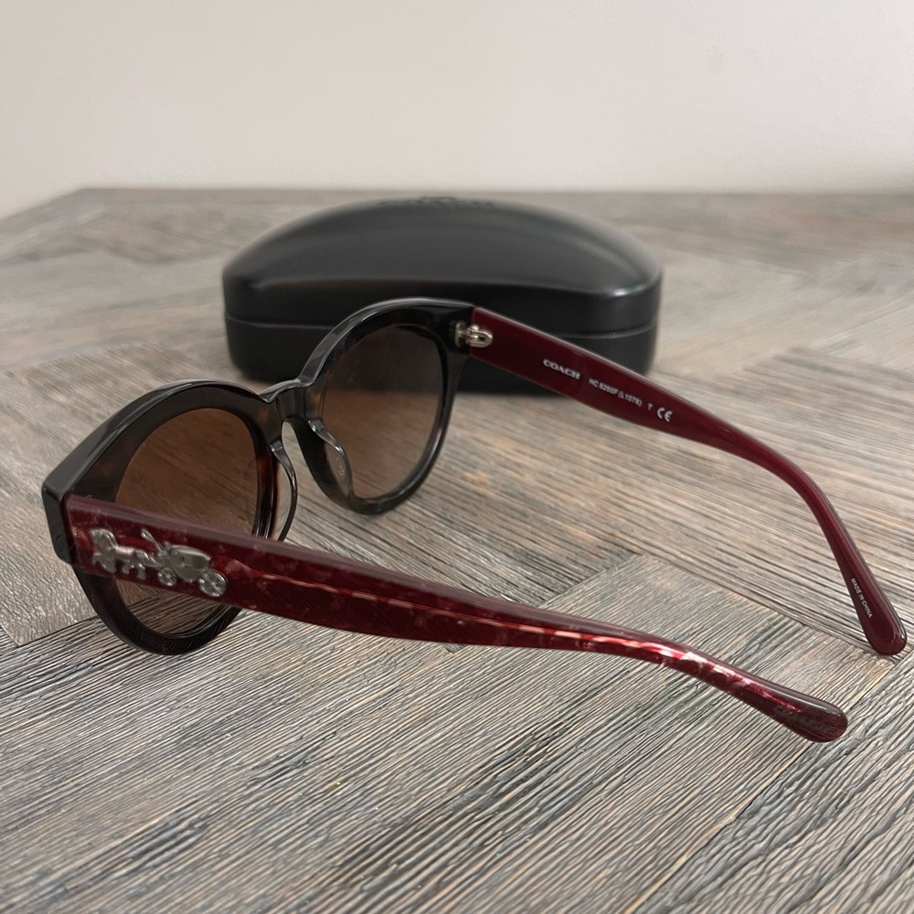 Burgundy Coach Sunglasses